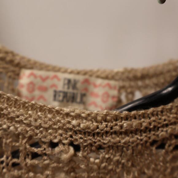 Pink Republic Crochet Lace Cami Beige Size Large Tank - Picture 5 of 12